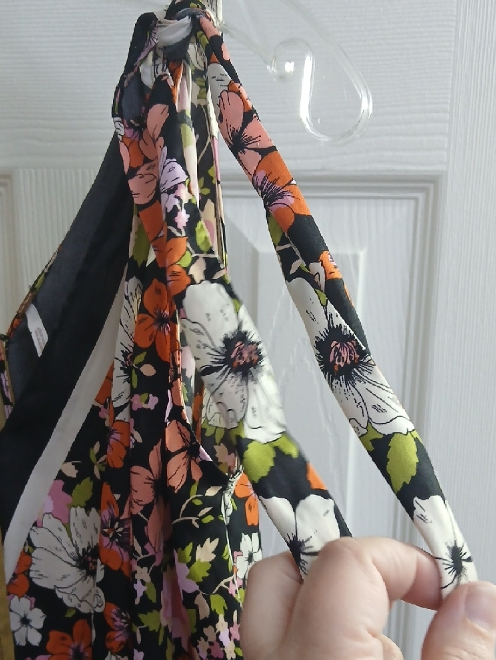 Free People Floral Crop Open Front Snap Sleeveless Women’s Top With Ties - Picture 3 of 15